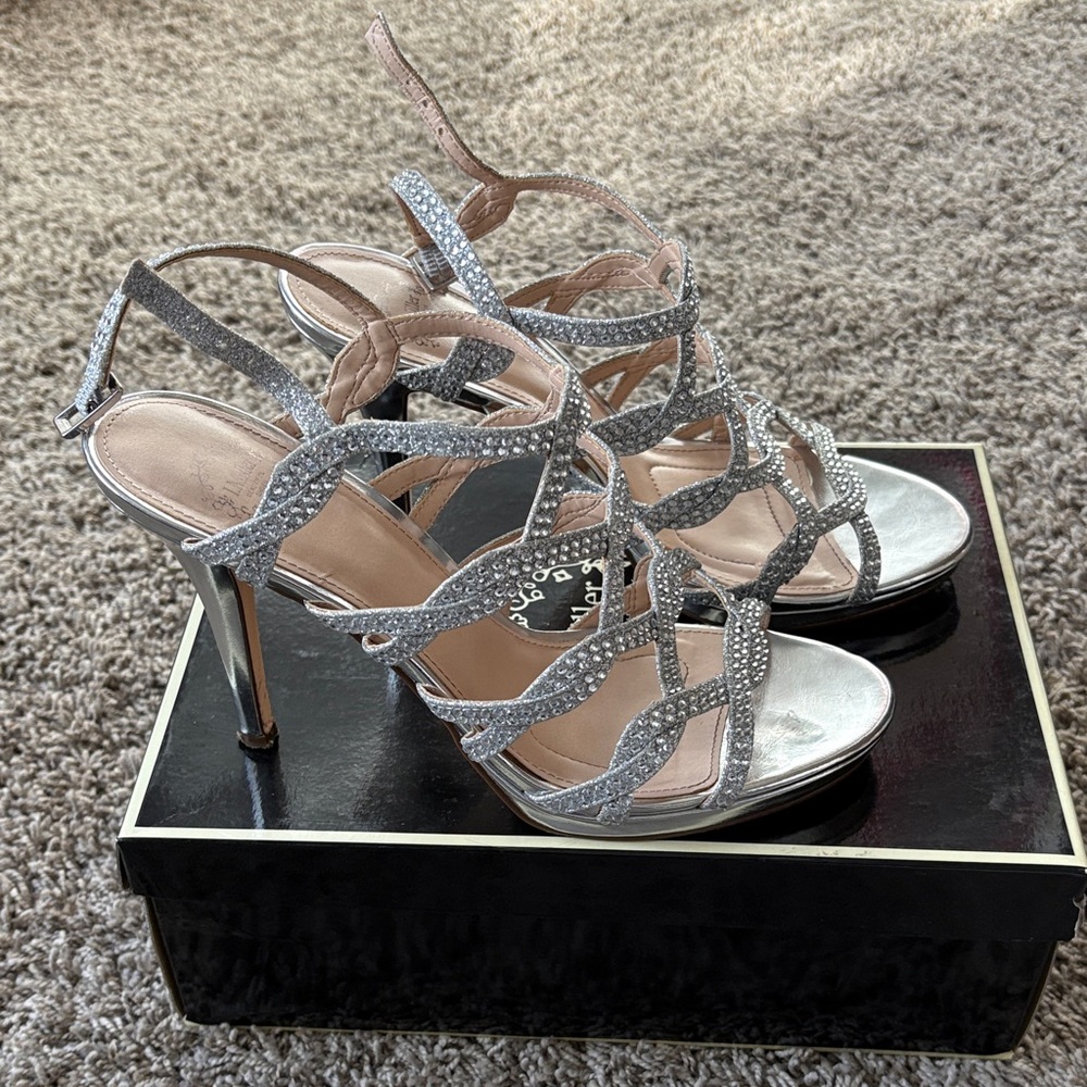Glamorous Silver Rhinestone Heels